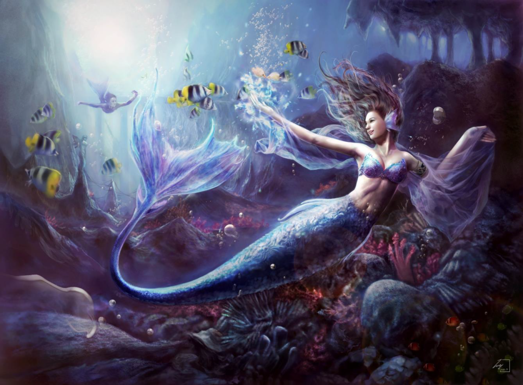 Digital painting of light and shadow underwater | WeiChen Studio
