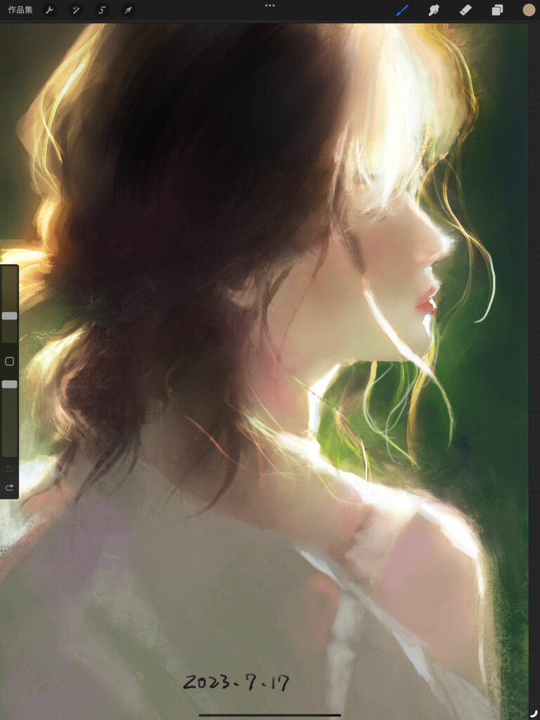 Painting with Procreate on an iPad